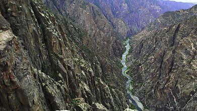 Sweeping View Over Colorado Black Canyon 4K