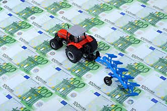 Tractor, plough and Euros