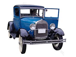 Vintage blue car