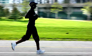 Jogging panning blur silhouett