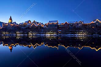 Enlightened christmas skyline