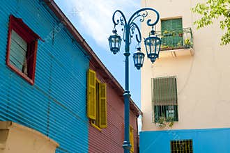 Colorful walls in La Boca, Buenos Aires
