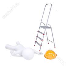3d human fell off the ladder