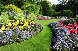 Garden Path and Flowerbeds