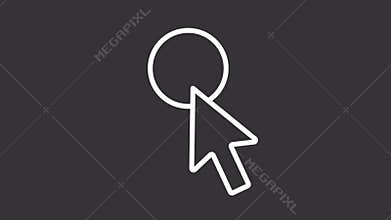 Animated failure white line icon