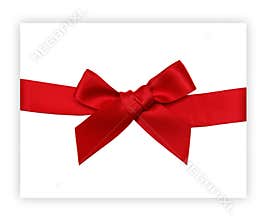 Red gift ribbon bow