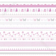 Cute baby seamless border. Child birthday pattern.