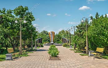 Alley of memory in Dobroslav, Odessa region, Ukraine