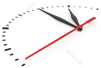 The clock and timestamp without numbers