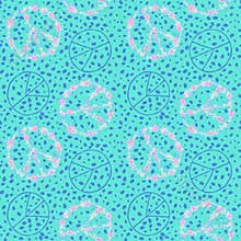 Summer cartoon seamless peace sign and flower pattern for wrapping paper and fabrics and linens