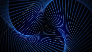 Triangle Blue Lines Moving To Viewer 4K Loop
