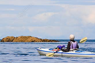 Woman Kayaking Alaska