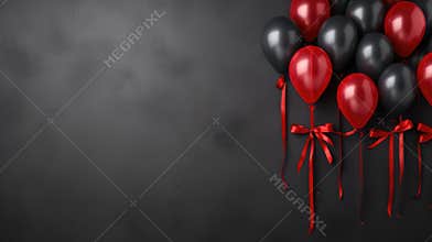 Balloons in black and white