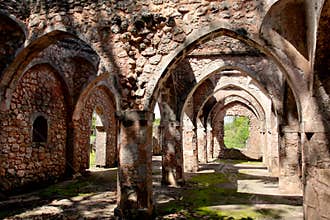Ruins of Kilwa Kisiwani in Tanzania