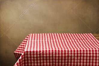 Background with table and tablecloth