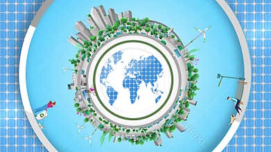 Green Energy - Rotating Eco Earth Concept