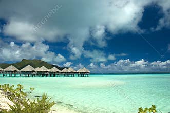Overwater bungalows tahiti