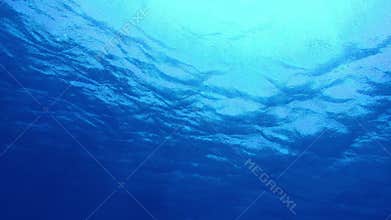 Captivating footage of light dancing across the underwater surface