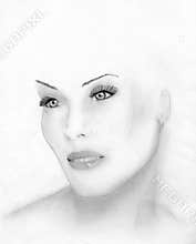 The face of a beautiful woman