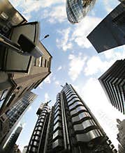 Fisheye of swiss re building