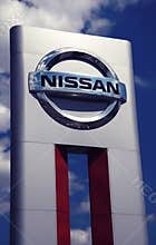 Nissan car dealership sign