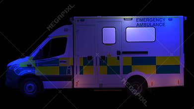 An Ambulance With Flashing Lights