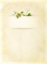 Wine list menu