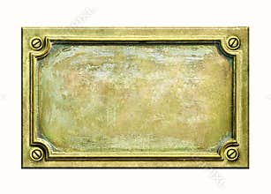 Brass plaque