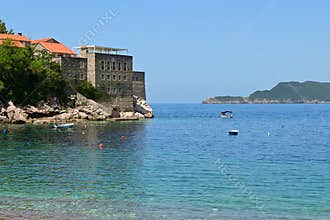 Sveti Stefan beach. Montenegro