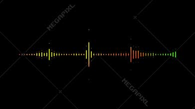 Multicolor Audio Wave. Audio wavefrom.