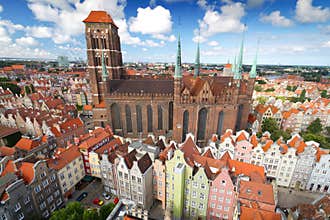 St. Mary's Cathedral in old town of Gdansk