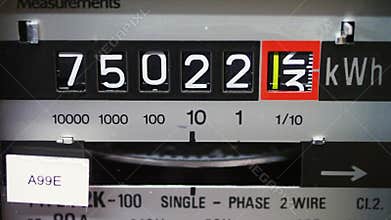 Electric meter pull focus, meter numbers and fast dial.