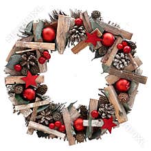 Christmas wreath isolated on transparent PNG