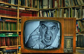 Angry TV-man