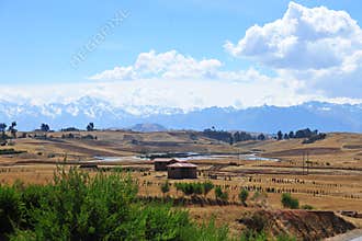 Cusco, Peru -Snowed seen from the Sacred Valley of the Incas in the province of La Convención