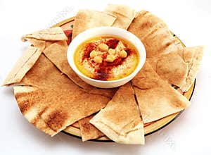 Hummus and bread