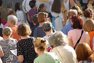 Women crowd