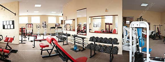 Interior of modern gym
