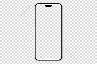 Mockup of Iphone 15 Ultra or pro max set Transparent