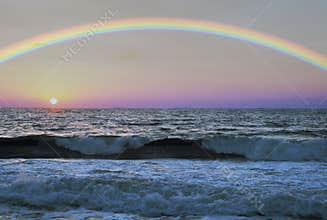 Rainbow over the sea