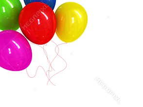 Holidays card with ballons