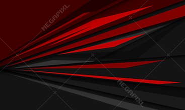 Abstract red grey speed geometric overlap shadow design modern futuristic background vector