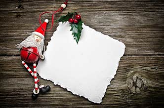 Christmas card with Santa