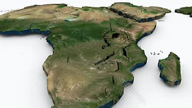 3D Render of the African Continent