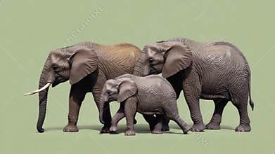 Elephant Family Portrait