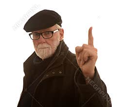 Senior man with an idea