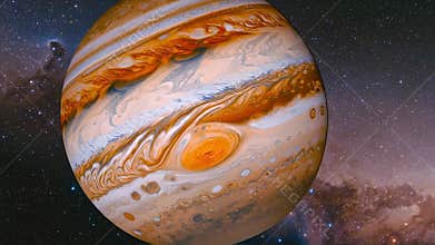 Explore the breathtaking beauty of Jupiter's swirling clouds and vibrant storms in the cosmos tonight Generative AI
