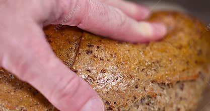 healthy loaf of soft bread with added seeds and bran