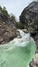 Stream in the mountains against the backdrop of nature