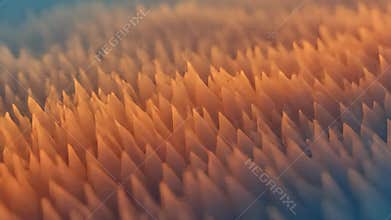 Abstract Spiked Texture with Orange and Blue Gradient Surface Geometric Design